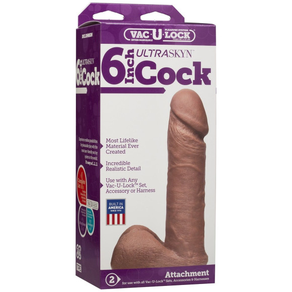 Насадка-мулат для трусиков Vac-U-Lock 6 ULTRASKYN Cock - 17,3 см. Насадка-мулат для трусиков Vac-U-Lock 6 ULTRASKYN Cock - 17,3 см.