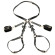 Черная сбруя Bondage Harness на бедра с бантиками - размер M-L