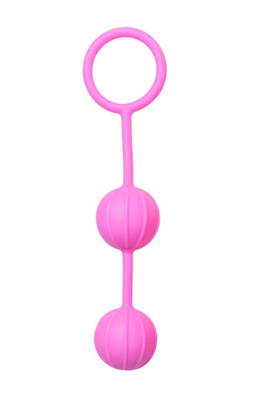 Розовые вагинальные шарики с ребрышками Roze Love Balls Розовые вагинальные шарики с ребрышками Roze Love Balls