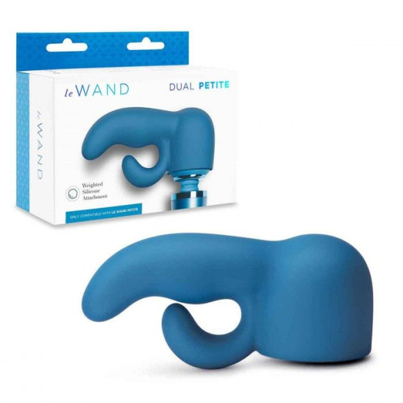 Синяя насадка Dual для вибратора Le Wand Petite Синяя насадка Dual для вибратора Le Wand Petite