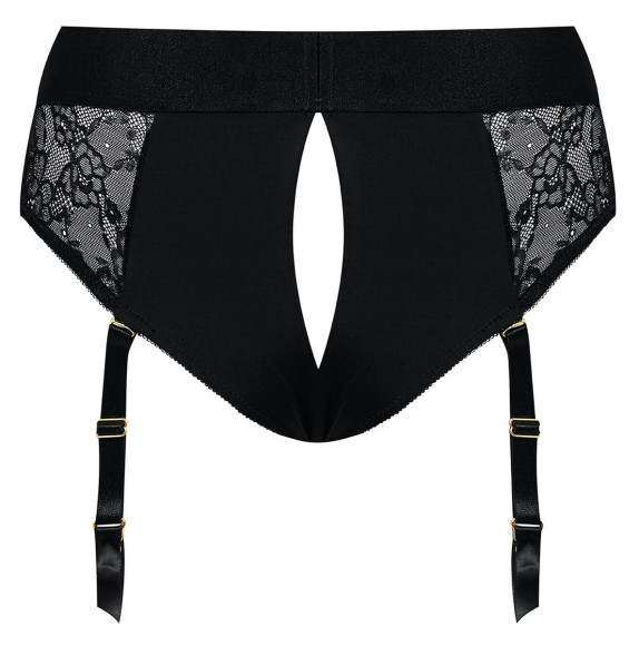 Черные трусики для насадок Diva Lingerie Harness - size L
