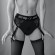 Черные трусики для насадок Diva Lingerie Harness - size L