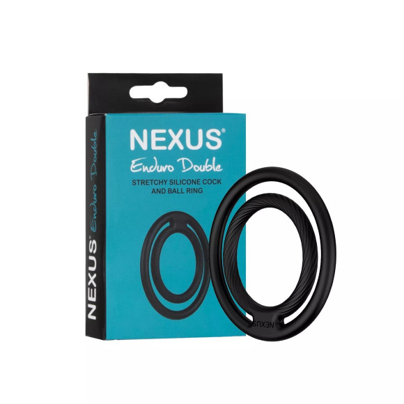 Черное двойное эрекционное кольцо Nexus Enduro Double
