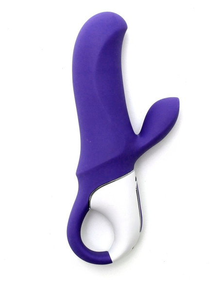 Фиолетовый вибратор Satisfyer Magic Bunny с клиторальным отростком - 17,6 см. Фиолетовый вибратор Satisfyer Magic Bunny с клиторальным отростком - 17,6 см.