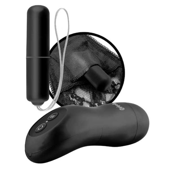 Трусики с силиконовым вибратором Limited Edition Black размера Plus Size Трусики с силиконовым вибратором Limited Edition Black размера Plus Size