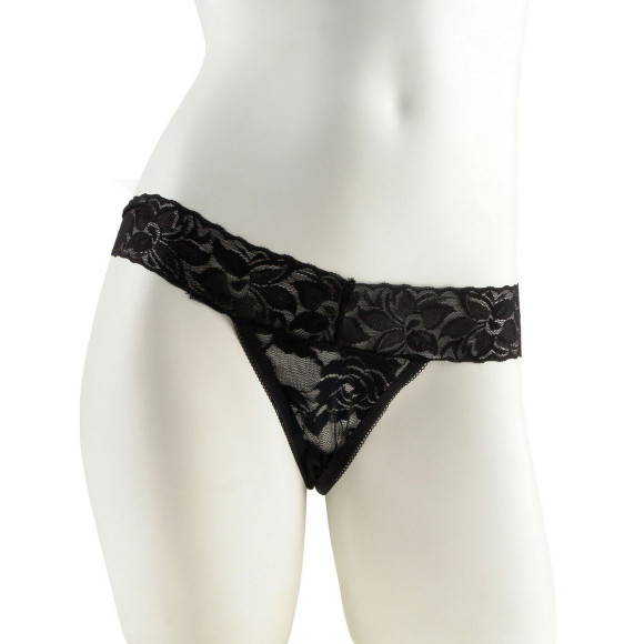 Трусики с силиконовым вибратором Limited Edition Black размера Plus Size Трусики с силиконовым вибратором Limited Edition Black размера Plus Size