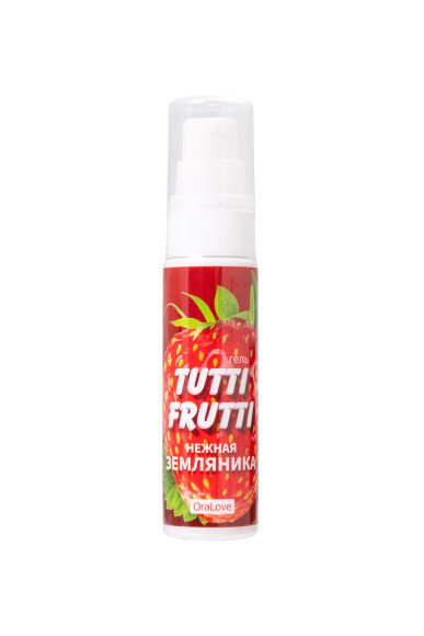 Гель-смазка Tutti-Frutti с земляничным вкусом - 30 гр.