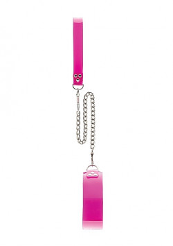 Розовый ошейник Translucent Slave Collar with Velcro