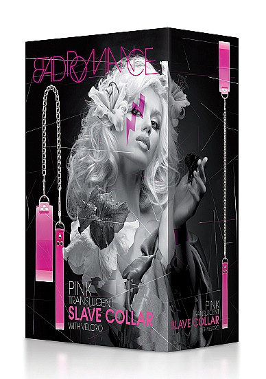 Розовый ошейник Translucent Slave Collar with Velcro