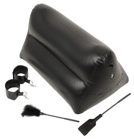 Надувная любовная подушка Portable Triangle Cushion с аксессуарами Надувная любовная подушка Portable Triangle Cushion с аксессуарами