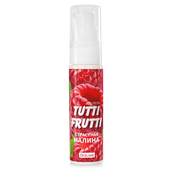 Гель-смазка Tutti-frutti с малиновым вкусом - 30 гр. Гель-смазка Tutti-frutti с малиновым вкусом - 30 гр.