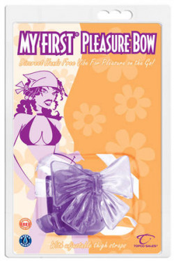 Вибростимулятор клитора My First Pleasure Bow в виде бантика на ремешках