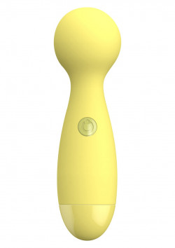 Жёлтый вибромассажер BELLA LARGE WAND MASSAGER - 19 см.