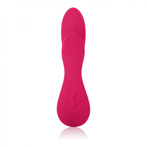 Красный перезаряжаемый вибратор со стимуляцией клитора Silhouette S17