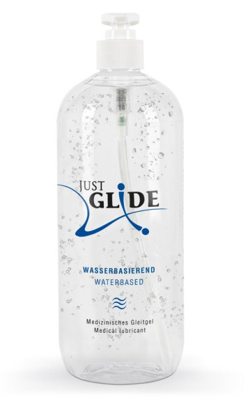 Гель-смазка на водной основе Just Glide Waterbased - 1000 мл. Гель-смазка на водной основе Just Glide Waterbased - 1000 мл.