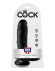 Чёрный фаллоимитатор 8  Cock with Balls - 21,3 см.
