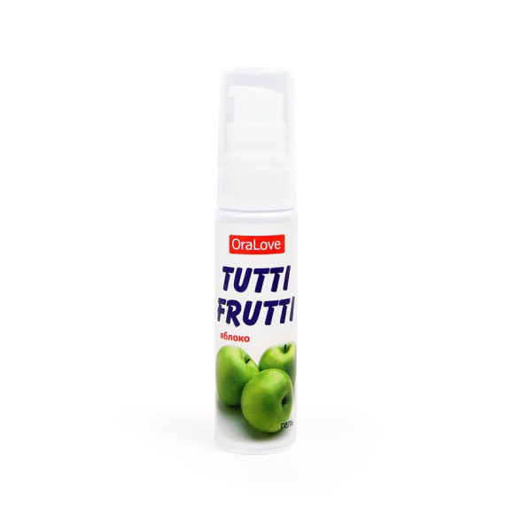 Гель-смазка Tutti-frutti с яблочным вкусом - 30 гр. Гель-смазка Tutti-frutti с яблочным вкусом - 30 гр.