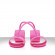 Набор розовых наножников и наручников Silicone Submissions Hog Tie Cuffs