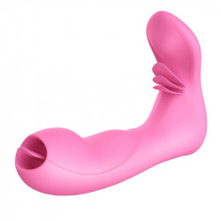 Розовый вибромассажер SEX MASSAGER с пультом ДУ