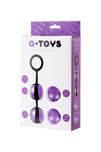 Фиолетово-чёрный набор вагинальных шариков TOYFA A-toys Фиолетово-чёрный набор вагинальных шариков TOYFA A-toys