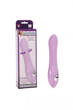 Вибромассажер Harlow 5-Function Silicone Rotating & Vibrating Massager с ротацией  из силикона фиоле