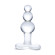 Прозрачная анальная пробка-елочка с 3 шариками Butt Plug with Tapere Base - 11 см.