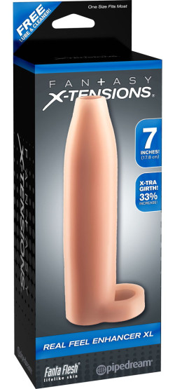Телесная насадка Real Feel Enhancer XL - 17 см. Телесная насадка Real Feel Enhancer XL - 17 см.