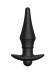 Черная перезаряжаемая анальная пробка №08 Cone-shaped butt plug - 13,5 см.