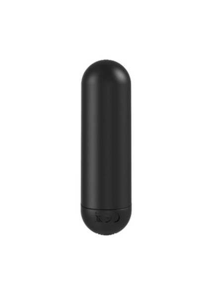 Черная перезаряжаемая анальная пробка №08 Cone-shaped butt plug - 13,5 см.