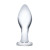 Прозрачная округлая анальная пробка Classic Glass Butt Plug - 10 см.