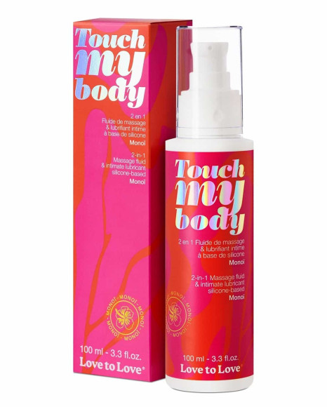 Силиконовый лубрикант 2-в-1 Touch My Body с ароматом моной - 100 мл.