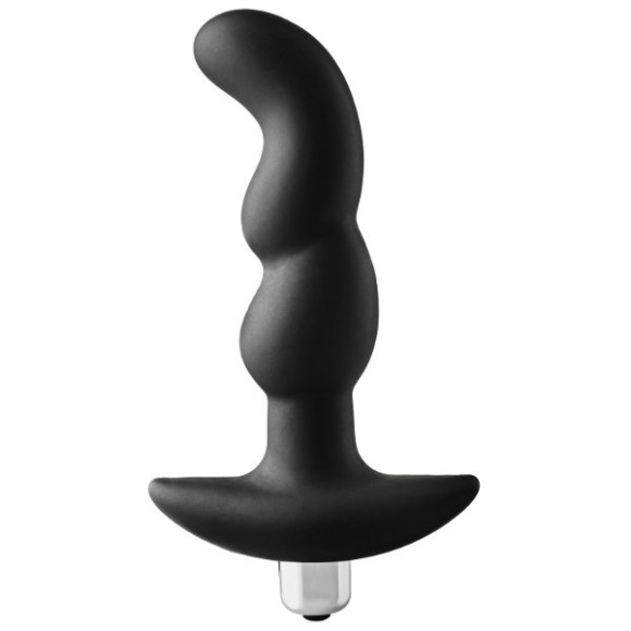 Черная вибропробка для простаты FantASStic Vibrating Prostate Plug - 14,5 см. Черная вибропробка для простаты FantASStic Vibrating Prostate Plug - 14,5 см.