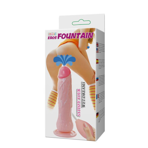 Фаллоимитатор-реалистик с имитацией семяизвержения Eros Fountain - 19,5 см. Фаллоимитатор-реалистик с имитацией семяизвержения Eros Fountain - 19,5 см.