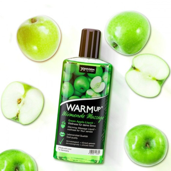 Массажное масло WARMup Green Apple с ароматом яблока - 150 мл. Массажное масло WARMup Green Apple с ароматом яблока - 150 мл.