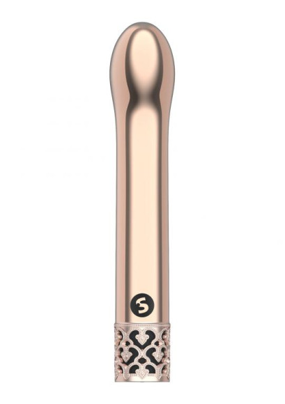 Розовый мини-вибратор G-точки Jewel - 12 см.