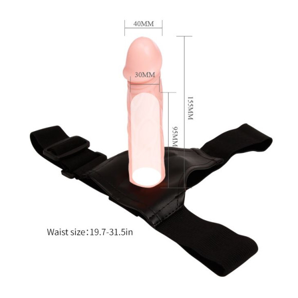 Телесный фаллоимитатор на трусиках Jessica Strap-On - 15,5 см.