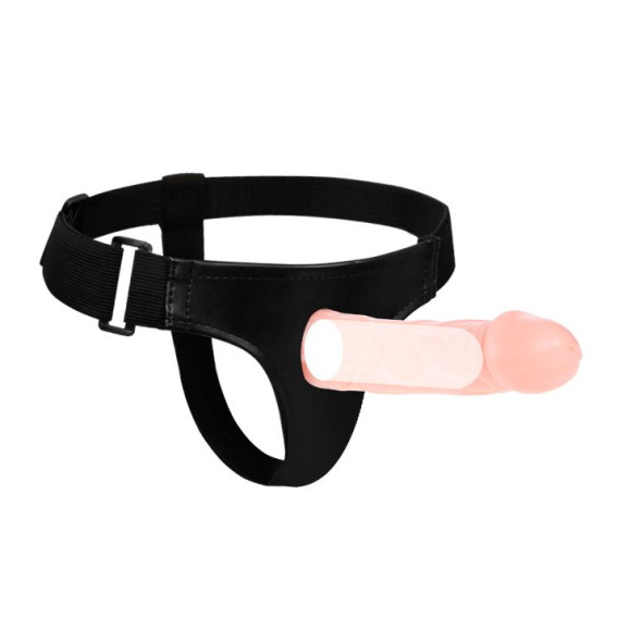 Телесный фаллоимитатор на трусиках Jessica Strap-On - 15,5 см.