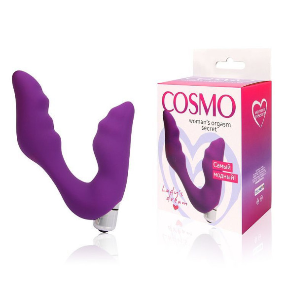 Фиолетовый вибромассажер Сosmo - 12,7 см. Фиолетовый вибромассажер Сosmo - 12,7 см.