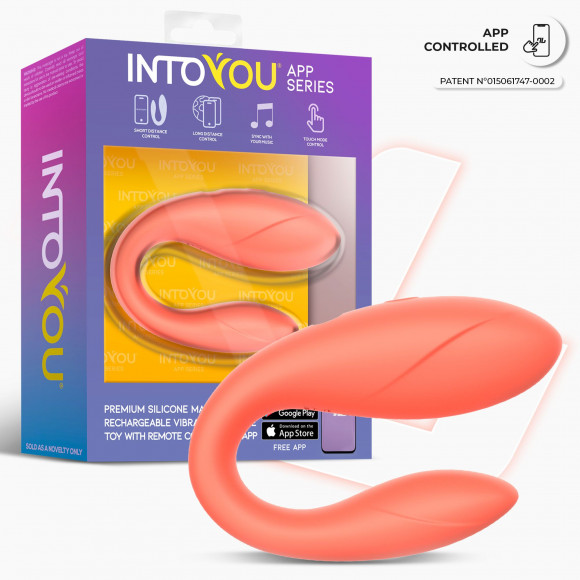 Коралловый интерактивный вибромассажёр для пар Couple Toy Salmon