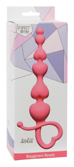 Розовая анальная цепочка Begginers Beads - 18 см. Розовая анальная цепочка Begginers Beads - 18 см.