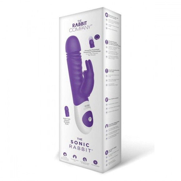 Фиолетовый вибратор-кролик The Sonic Rabbit - 22 см. Фиолетовый вибратор-кролик The Sonic Rabbit - 22 см.