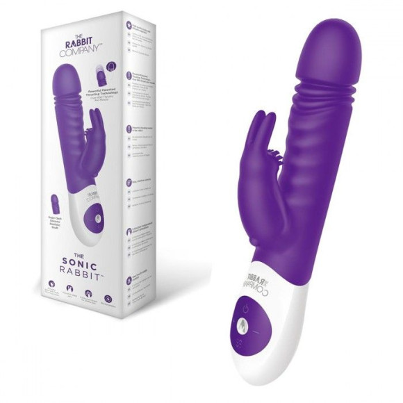 Фиолетовый вибратор-кролик The Sonic Rabbit - 22 см. Фиолетовый вибратор-кролик The Sonic Rabbit - 22 см.