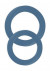 Набор из 2 синих эрекционных колец разного размера Infinity Thin M and L Cockring