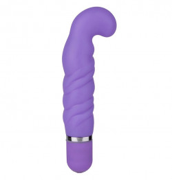 Фиолетовый изогнутый вибратор NEON ULTRA CLIMAX PURPLE - 11 см.