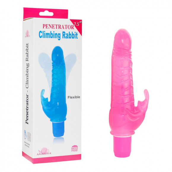 Розовый вибратор-кролик Penetrator Climbing Rabbit 7.5  - 19 см.