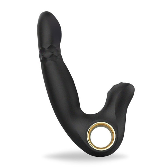 Черный вибромассажер Shake Ring - 16,8 см. Черный вибромассажер Shake Ring - 16,8 см.