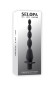 Черная анальная елочка с вибрацией Vibrating Butt Beads - 22 см.
