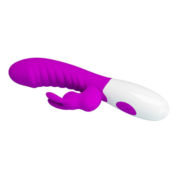 Лиловый вибратор-кролик Naughty Bunny - 19,8 см. Лиловый вибратор-кролик Naughty Bunny - 19,8 см.