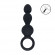 Черная анальная елочка Beaded Silicone Anal Probe with Loop
