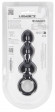 Черная анальная елочка Beaded Silicone Anal Probe with Loop